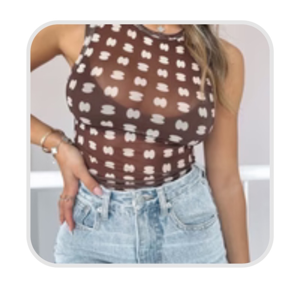 Brown Sheer top